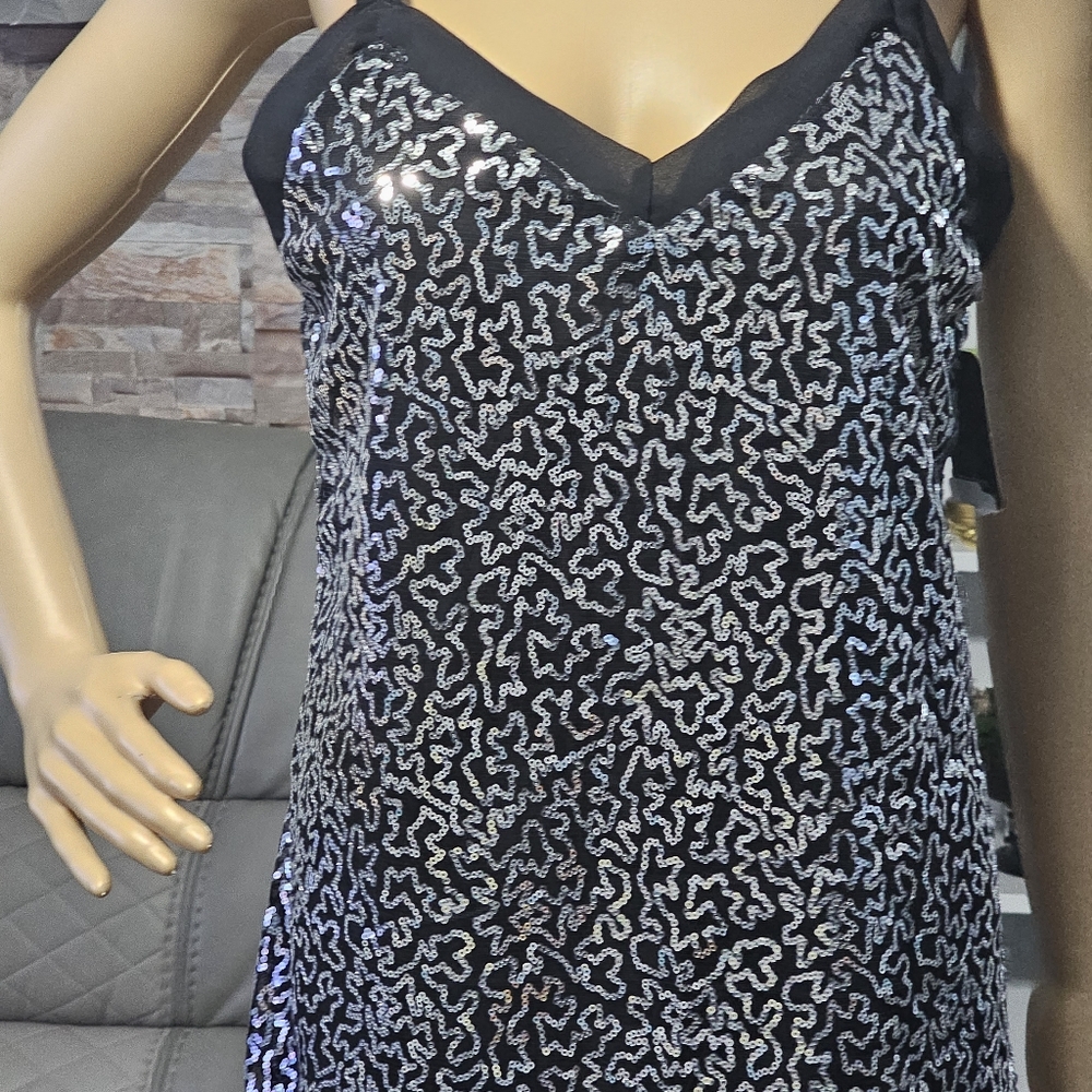 Modern Movement Black&Silver Sequins M Camisole NWT